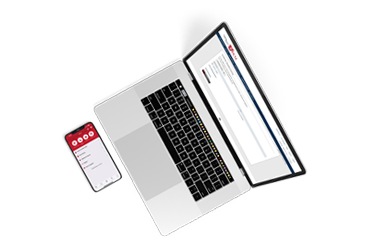 Laptop and mobile phone